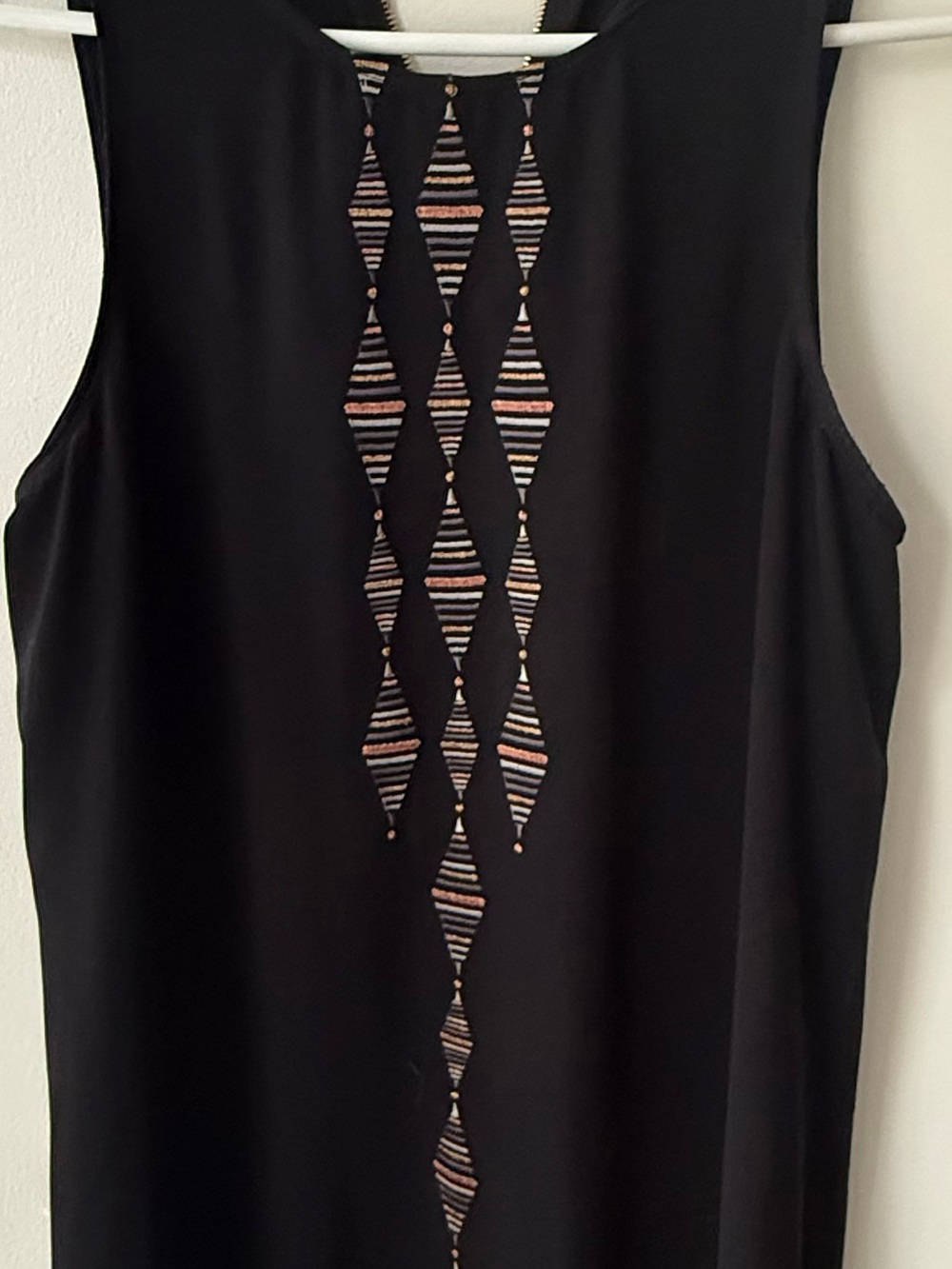 Apt. 9 Black Sleeveless Dress with Multicolor Stripe Detail
